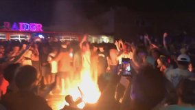 Fans in Lubbock overturn car, set scooters on fire after TTU Final Four win