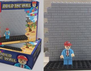 MAGA LEGO knock off toy set tells kids to Build the Wall
