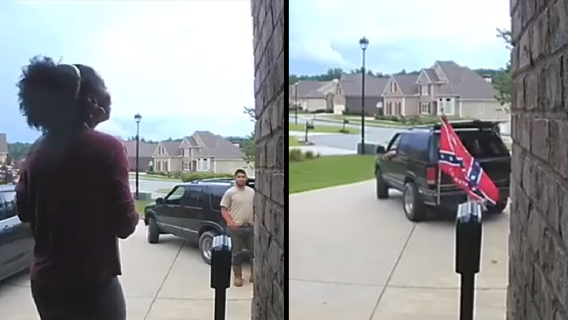 Black family fires contractor who showed up to job with Confederate flag: video