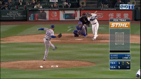 Mariners use 7-run 7th inning to beat Rangers 8-2