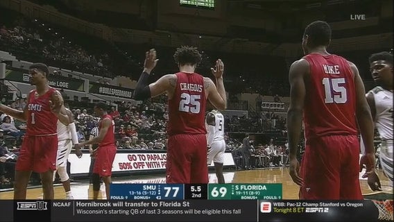 Chargois, Hunt carry SMU past S Florida in 77-71 victory