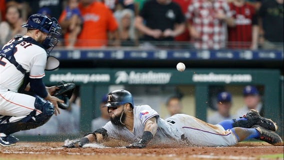 Odor hits two home runs, Rangers beat Astros 7-3