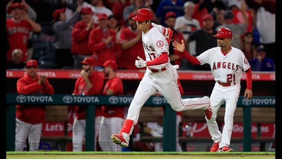 Ohtani's 8th-inning HR sends Angels to sweep of Rangers, 3-2