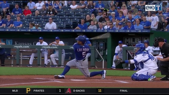 Guzman, Calhoun go deep as Rangers roll past Royals, 6-1