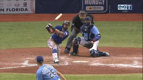 Odor homers twice, Rangers sweep Rays with 6-5 win