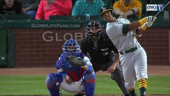 Khris Davis hits MLB-best 10th homer, A's rally past Texas