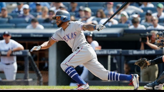 Rangers CF DeShields to DL with fracture in middle finger