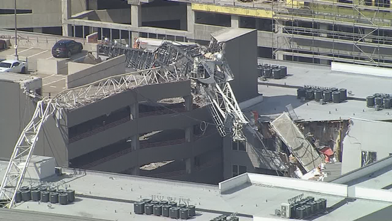 Still no timeline on when crane that collapsed on Dallas apartments will be removed