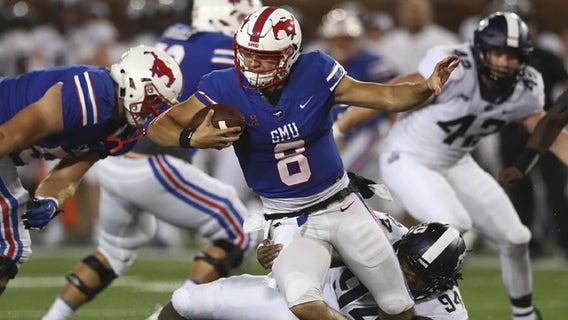 No. 19 Michigan hosts SMU, favored to win by 5 TDs