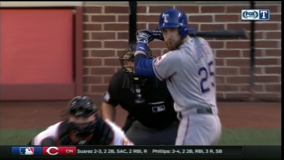 Lucroy homers twice, drives in 5 as Rangers beat Tigers 8-5