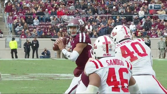Mond accounts for 4 TDs as A&M gets 38-24 win over Ole Miss