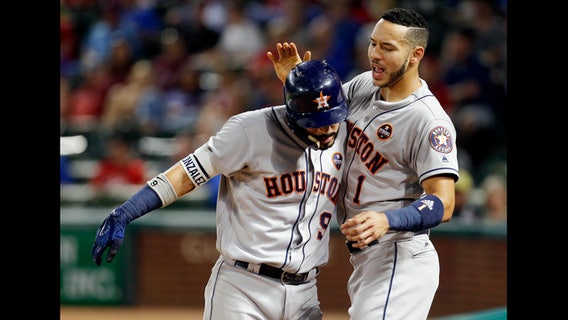Gonzalez 4 hits, 3 RBIs in Astros' 11-2 win at sinking Texas