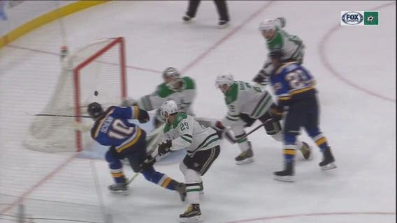 Blues convert twice on power play, beat Stars 3-0
