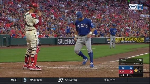 Minor gets 1st June win, Rangers beat Reds 4-3