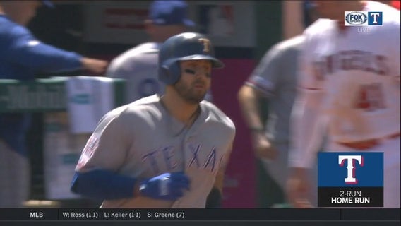 Trout HRs in 4th straight; Angels top Texas after bee delay