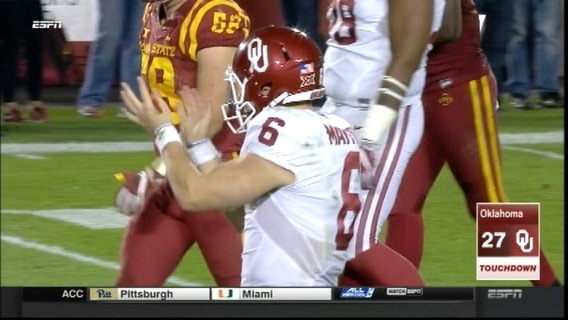 Baker Mayfield, No. 12 Sooners hold off Iowa State 34-24