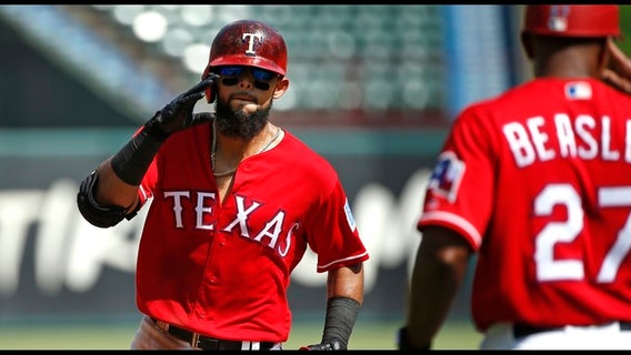 Rangers put 2B Odor on 10-day IL with sprained right knee