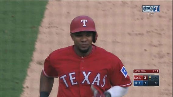 Elvis leaves building twice, Rangers beat Angels 7-6