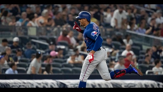 Guzman 1st rookie to hit 3 HRs in game vs Yanks, Texas wins 12-7