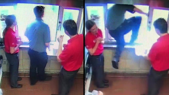Chick-fil-A worker leaps through drive-thru window to save choking boy