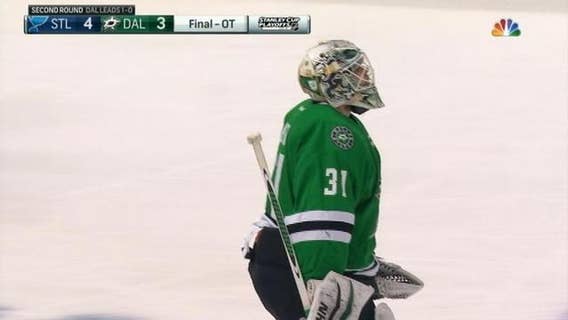 Blues even series on Backes' OT game-winner, beat Stars 4-3