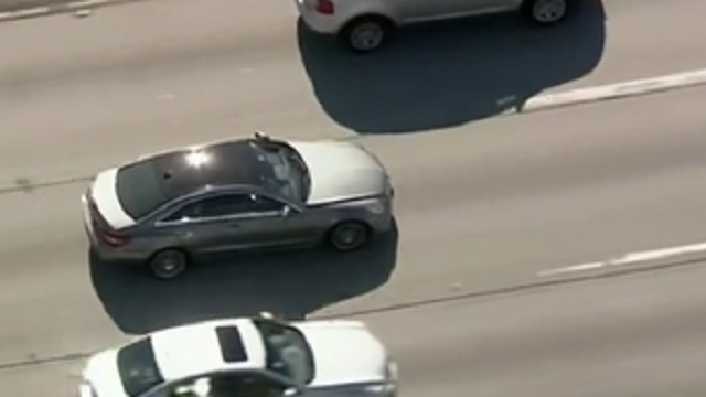 Calif. chase ends after man stops for gas