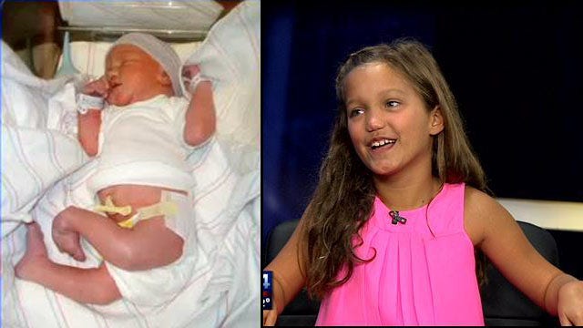 Girl raising money for hospital that helped her walk