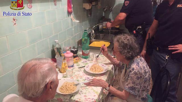 Police cook lonely Italian couple dinner after they were heard crying