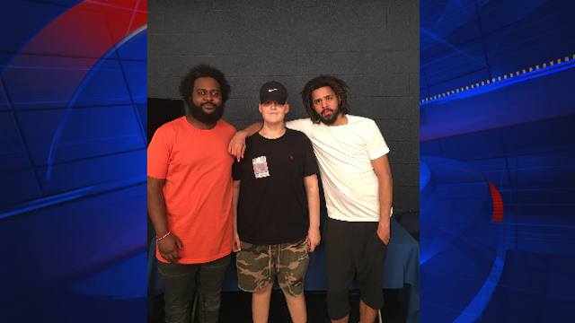 Teen with stage 4 cancer gets wish, meets J.Cole