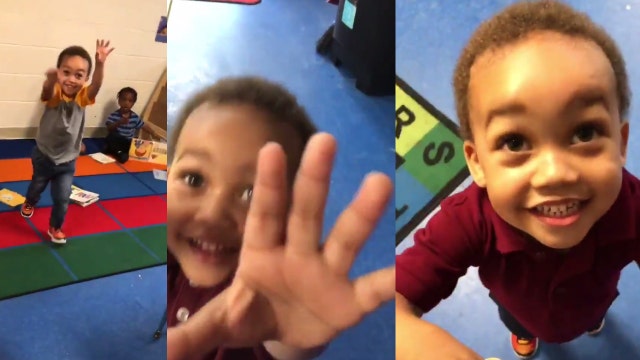 Maryland dad films son's adorable reaction to being picked up from pre-K