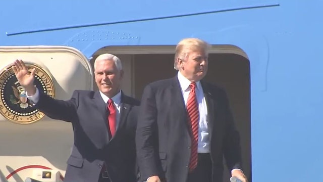 PRESIDENTIAL VISIT: President Donald Trump lands in Phoenix, ahead of downtown rally