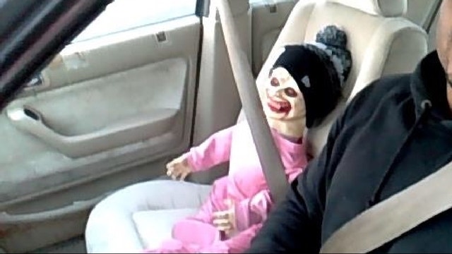 Creepy Halloween doll in carpool lane doesn't fool officer