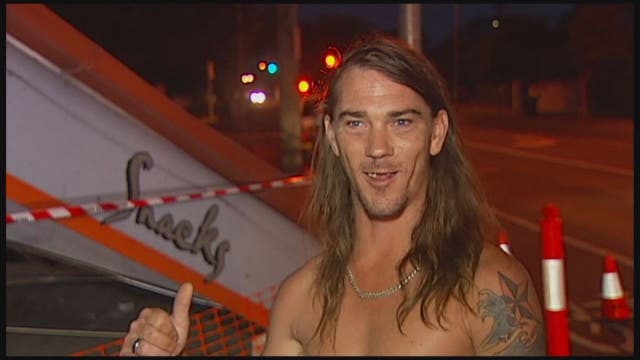 Man in underwear chases driver who allegedly crashed into store