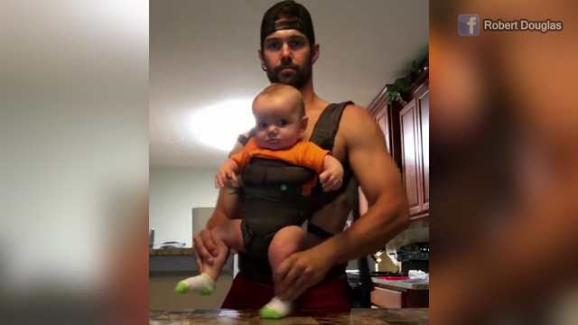 North Texas dad helps son bust a move