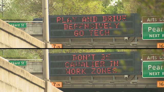 TxDOT digital signs show support for Texas Tech ahead of men's basketball title game