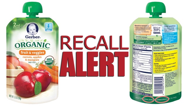 Gerber recalls pouches due to potential for spoilage