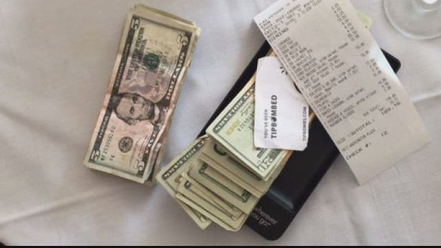 Virginia waiter gets surprised with 'tip bomb'