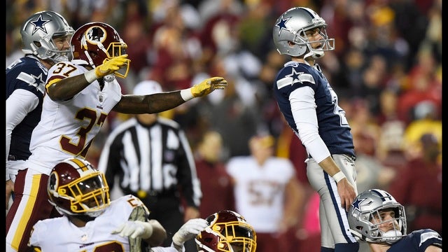 Kerrigan's strip-sack, missed FG help Redskins top Cowboys 20-17