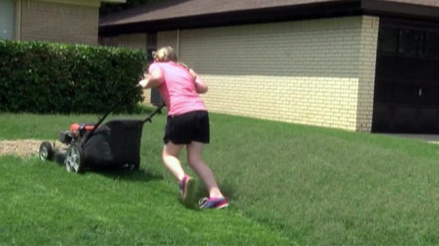 100 lawns later, she's going to Disneyland