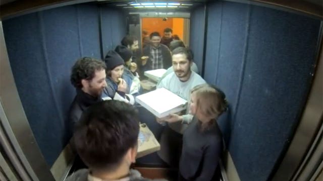 Shia LaBeouf riding elevator for 24 hours