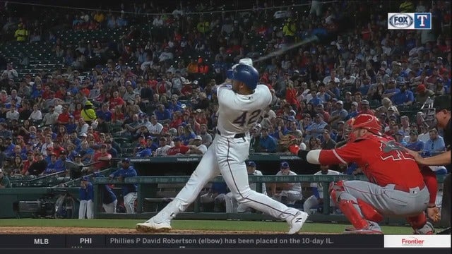 Gallo stops slump, beats shift as Rangers top Angels 12-7