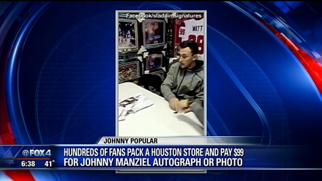 Hundreds pay for Johnny Manziel's autograph