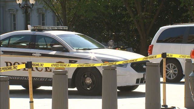 White House lockdown lifted after sign, notebook thrown over fence