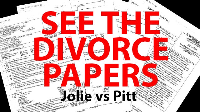 SEE THE DIVORCE PAPERS: Angelina Jolie files for divorce from husband Brad Pitt