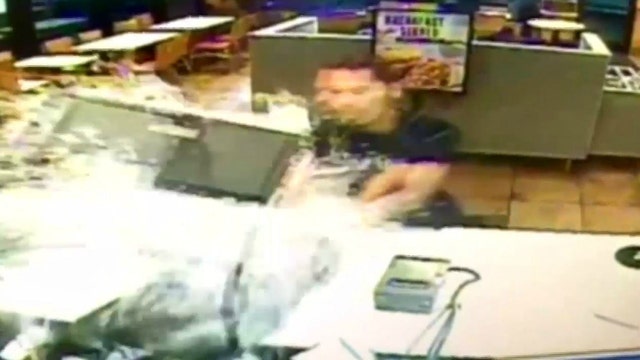 'Hangry' man goes beserk at Taco Bell, flips over fish tank