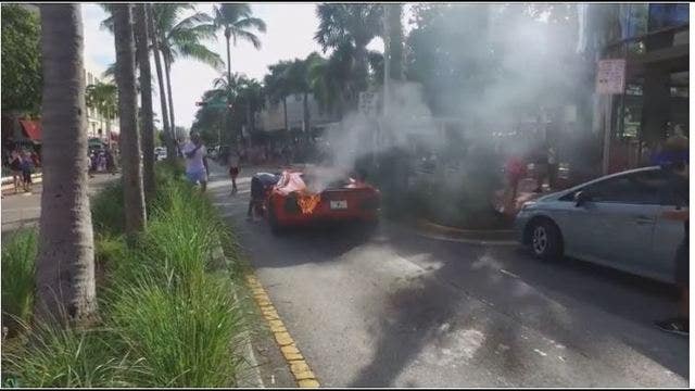 WATCH: Florida valet accidentally sets Lamborghini on fire
