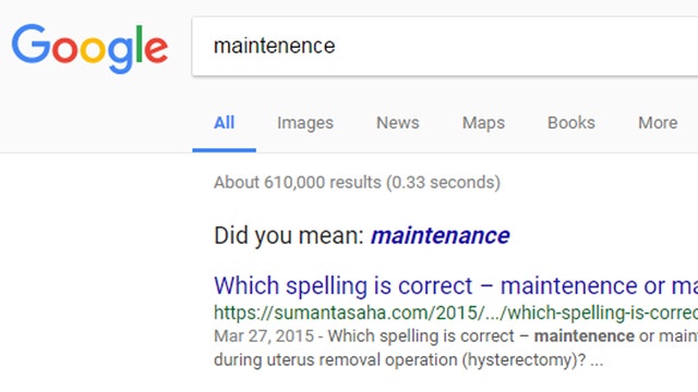 Google list includes most common misspelled words in each state