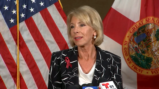Report: Betsy Devos considers using federal funds to arm teachers