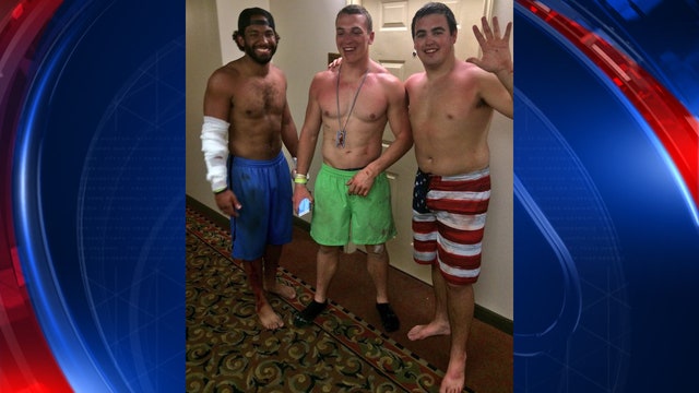 Football players in South Padre for Spring Break save woman from sinking car
