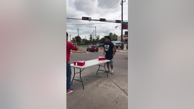 Group plays Hawaiian Punch pong in Facebook Live traffic prank